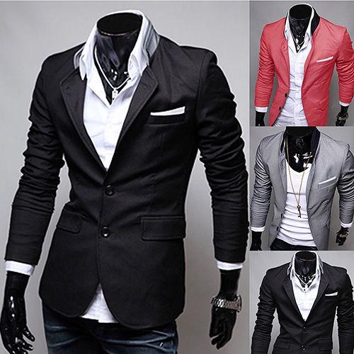 Saco Blazer Hombre Negocio Salidas Dos Botones QA013