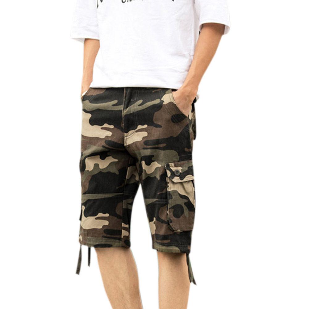 Pantalón Corto Bermudas Hombre Camuflado Militar Casual Seis Bolsillos  QB015A