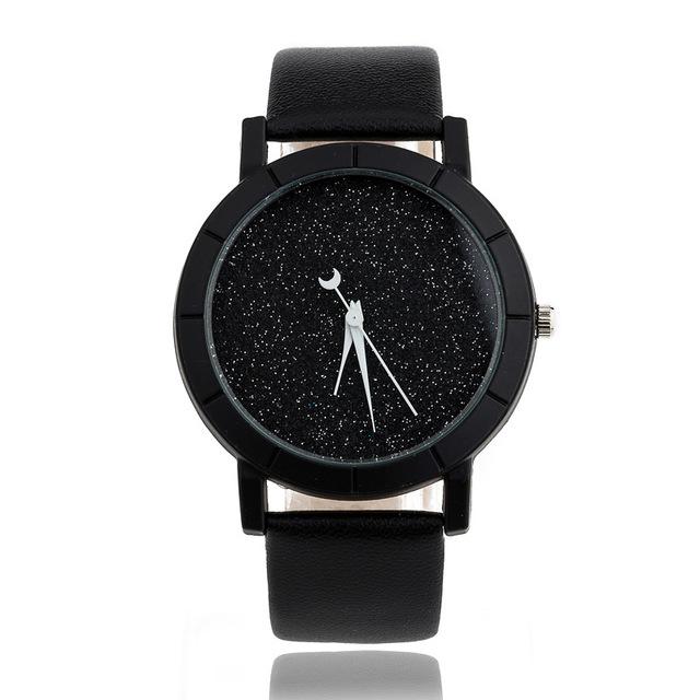 Reloj Pulsera Analogo Luna Estrellas Casual Mujer Dama Cuarzo