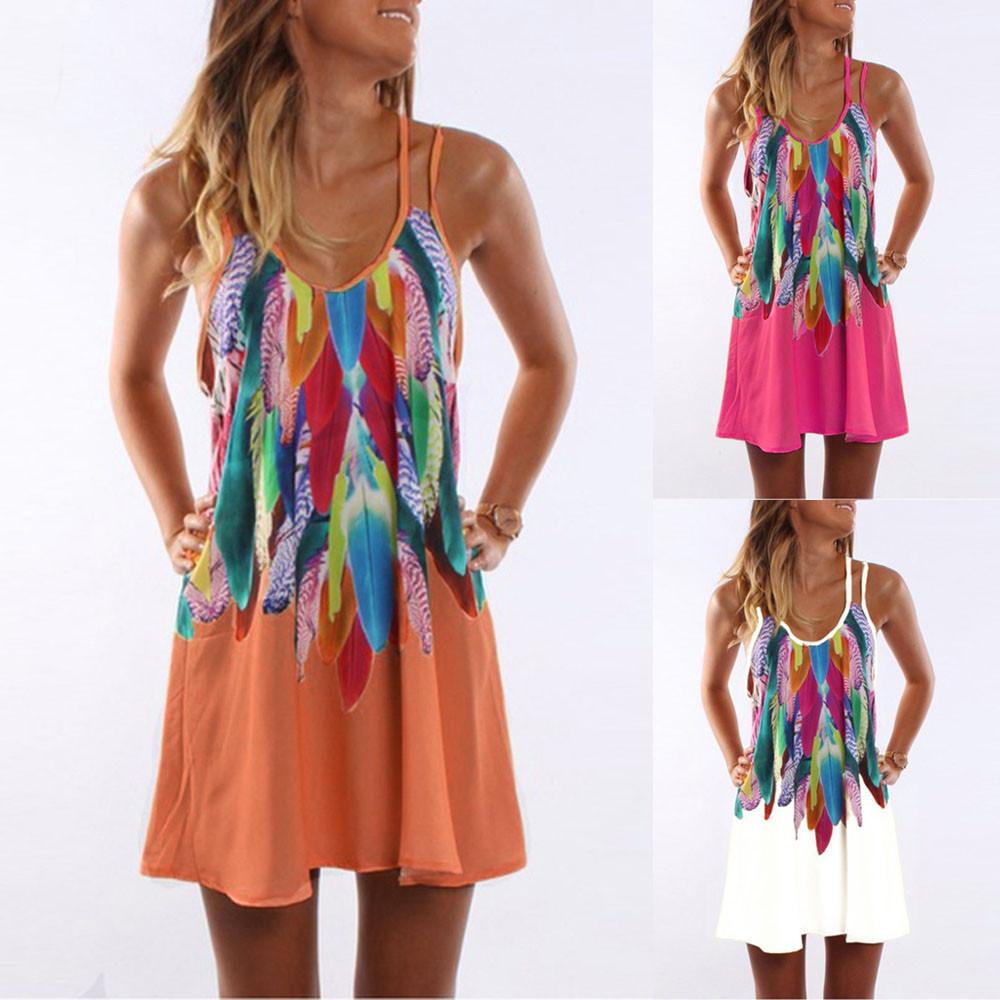 Vestido Coctel Estampado Playa Fiesta Verano Mujer