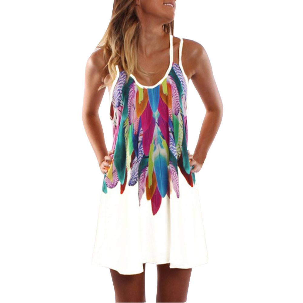 Vestido Coctel Estampado Playa Fiesta Verano Mujer